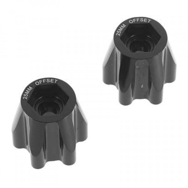 JConcepts Aluminum 12mm Hex Wheel Adapters, black (Tribute wheels) (2)