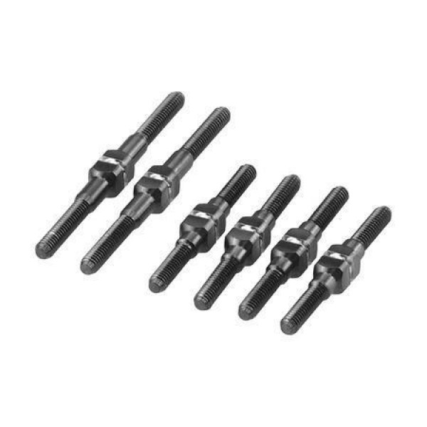 JConcepts Mini-T 2.0 And B Fin Titanium Turnbuckle Steer Black (6)