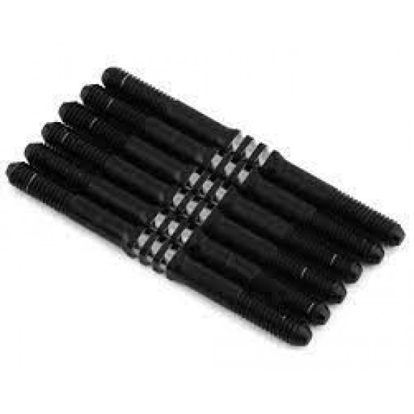 JConcepts 3.5 X 46mm Fin Titanium Turnbuckle Set, Black (6)
