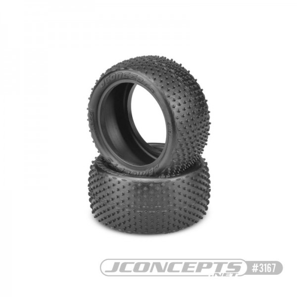 Jconcepts Nessi 1/10 Buggy Rear Tires, for Carpet/Astroturf (Pink Compound) (2)