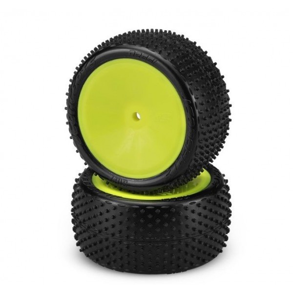 Jconcepts Nessi, Pink Compound, Pre-mounted on3348Y Wheels, Fits 1/10th Rear 2wd & 4wd Vehicles