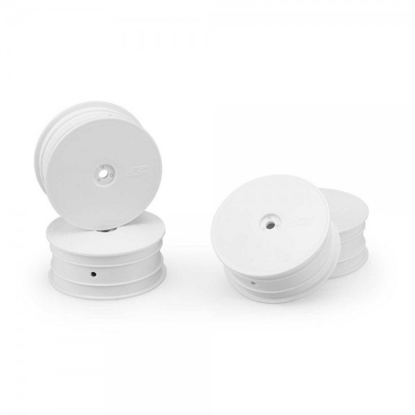 JConcepts 12mm Hex Mono 2.2 4WD Front Buggy Wheels (4) (White) (22X-4, XB4, B74.1)