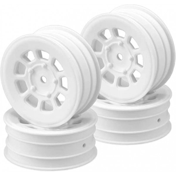 JConcepts 9-Shot 2.2" Front Wheels, White (4)