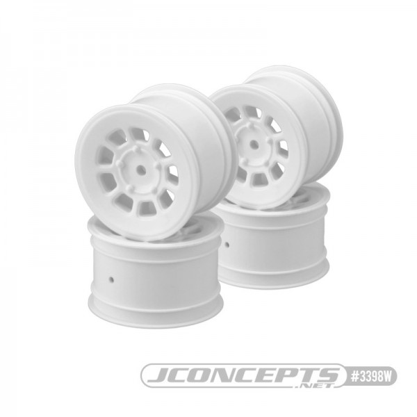 JConcepts 9 Shot 2.2" Rear Wheels, 12mm, White (4)