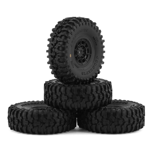 JConcepts Tusk 1.0" Tires Pre-Mounted on Hazard Wheel, 7mm Hex (4)