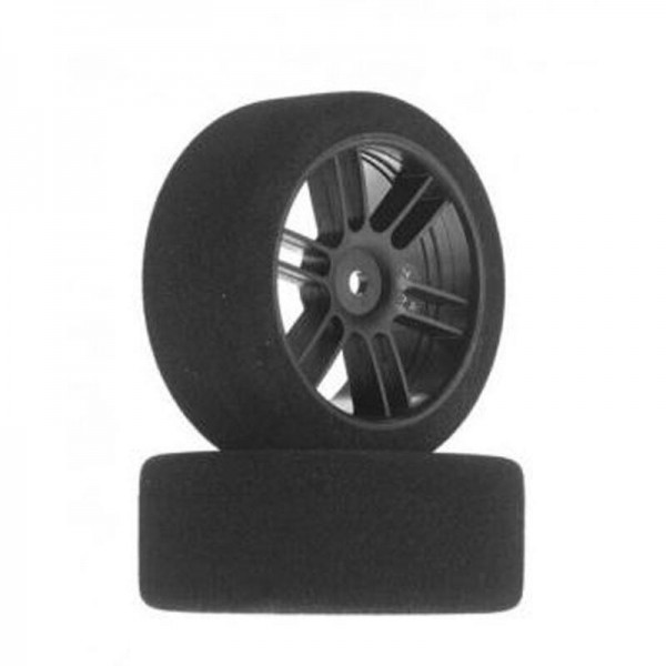 John's BSR Racing Tires Front 1/10 Nitro Touring Foam Tires, Mounted, 32, Black (2)