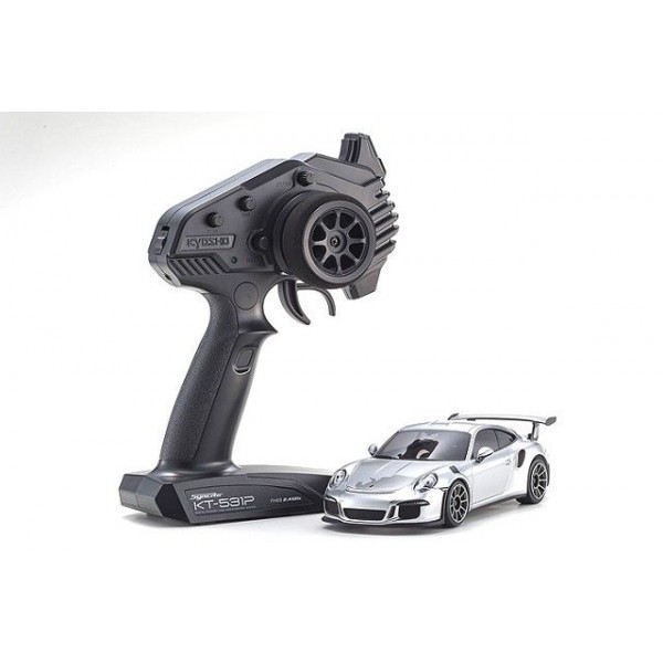 Kyosho MINI-Z Porsche 911 GT3 RS GT RTR, Silver Metallic, RWD