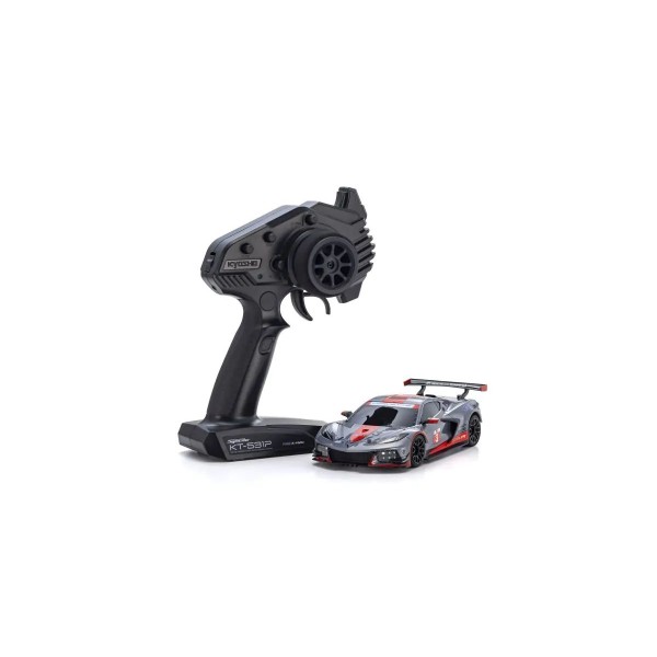 Kyosho Mini-Z RWD MR-04 Readyset Chevrolet Corvette C8.R Gunmetal, Red