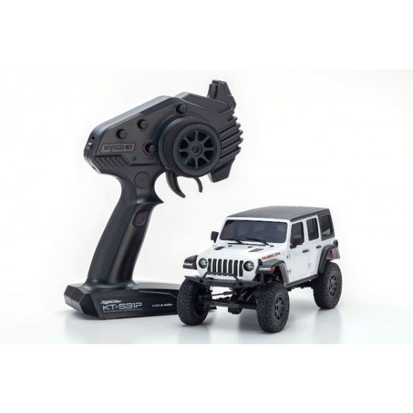 Kyosho Mini-Z 4×4 Jeep Wrangler Unlimited Rubicon 4WD 1/24 Readyset, White