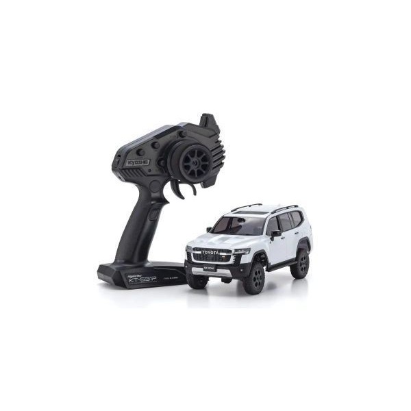 Kyosho Mini-Z 4x4 Readyset Toyota Land Cruiser 300 GR Body with 2.4GHz Radio, White/Black