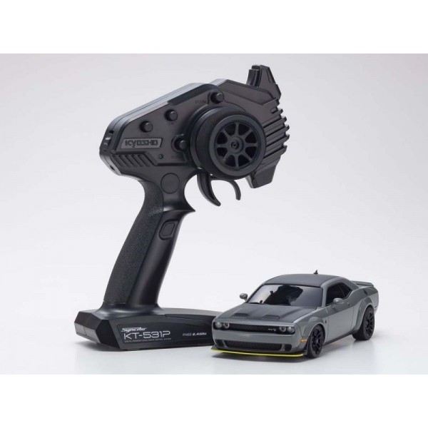 Kyosho Mini Z AWD Dodge Challenger SRT Hellcat Redeye Readyset, Destroyer Gray