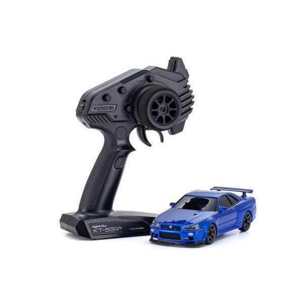 Kyosho MINI-Z AWD NISSAN SKYLINE GT-R R34 V.spec?Nür Metallic Blue 32629W