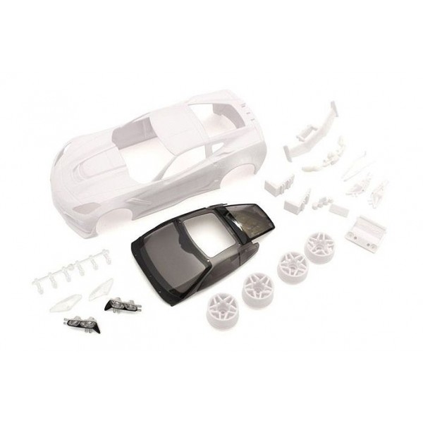 Kyosho Corvette ZR1 White Body with Wheels