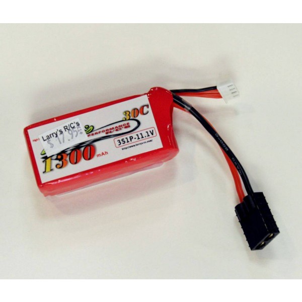 Larry's Performance RC LiPo Battery 1300mAh 30C 11.1V (3S) with Traxxas Connector
