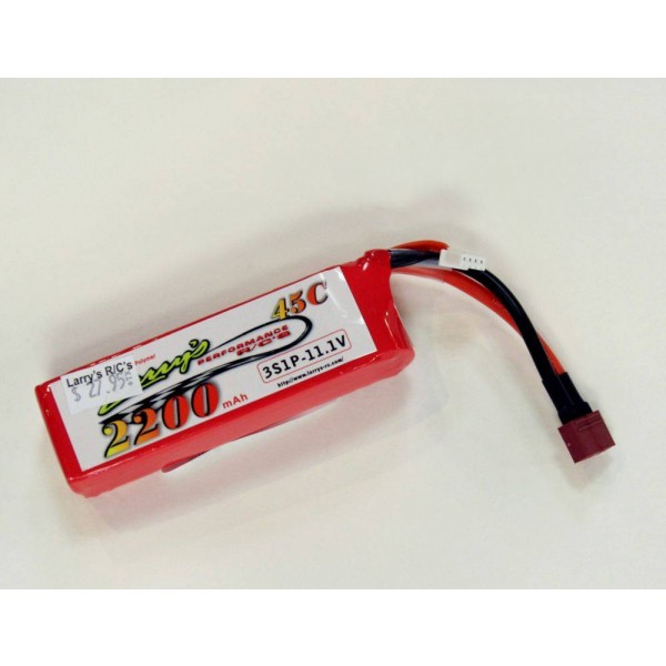 Larry's Performance RC LiPo Battery 2200mAh 45C 11.1V (3S) with Deans Connector