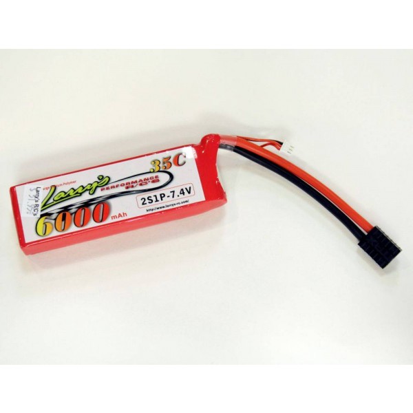 Larry's Performance RC LiPo Battery 6000mAh 35C 7.4V (2S) with Traxxas Connector