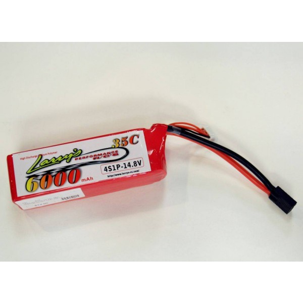 Larry's Performance RC LiPo Battery 6000mAh 35C 14.8V (4S) with Traxxas Connector