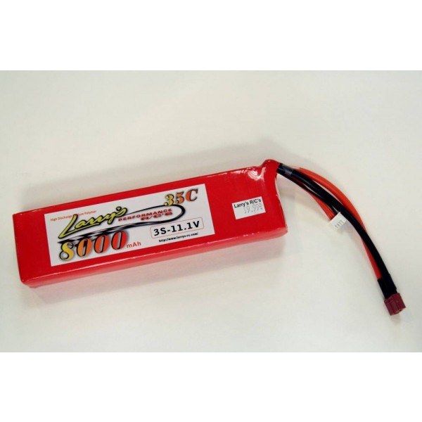 Larry's Performance RC LiPo Battery 8000mAh 35C 11.1V (3S) with Deans Connector