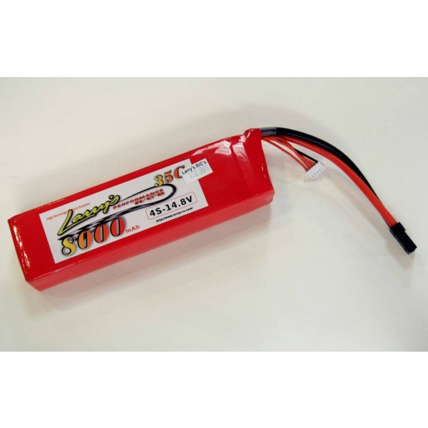 Larry's Performance RC LiPo Battery 8000mAh 35C 14.8V (4S) with Traxxas Connector