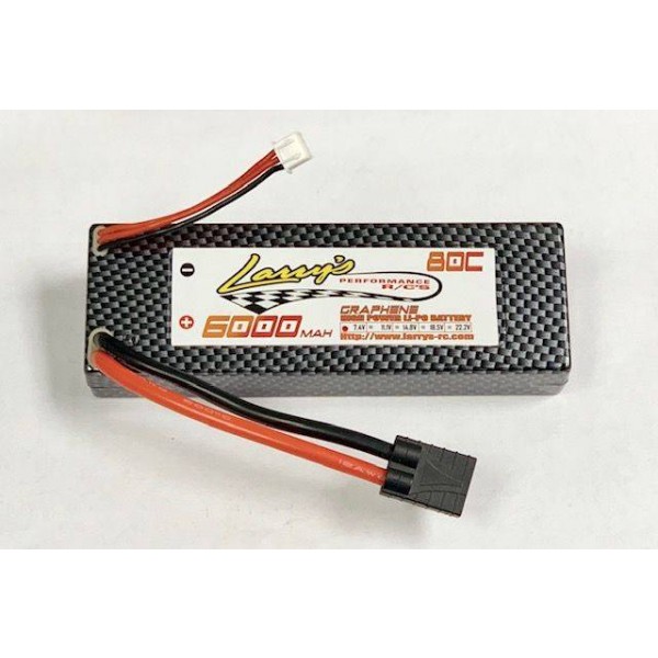 LPRC 6000mAh 2s 80C Hardcase Graphene LiPo with TRX Connector