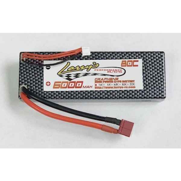 LPRCS 6000mAh 2s 80C Hardcase Graphene LiPo with Deans T-Plug Connector