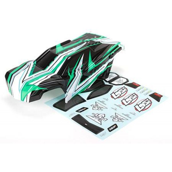 Body Set: Painted: TEN MT BLACK/GREEN