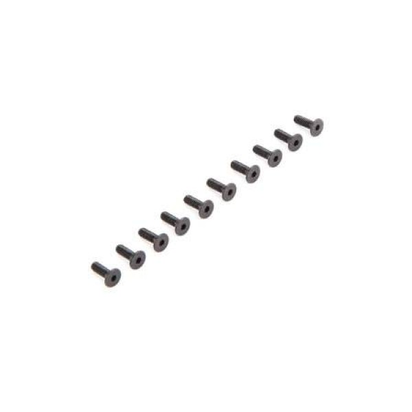 Losi Flat Head Screws, M2.5x8mm (10)