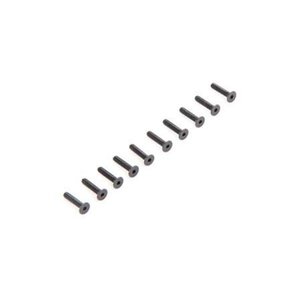 Losi Flat Head Screws, M2.5x12mm (10)