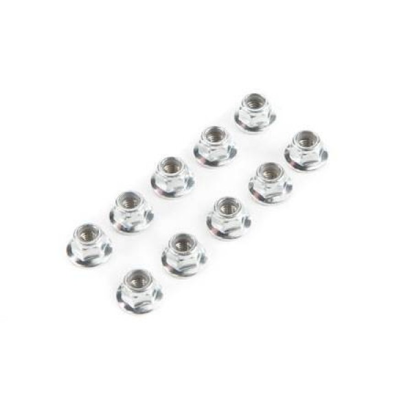 Losi Serrated Flanged Lock Nuts, M5x0.8 (10)