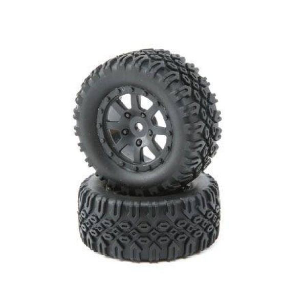 Losi Front and Rear Tires Mounted (Mini 8IGHT-DB) (2)