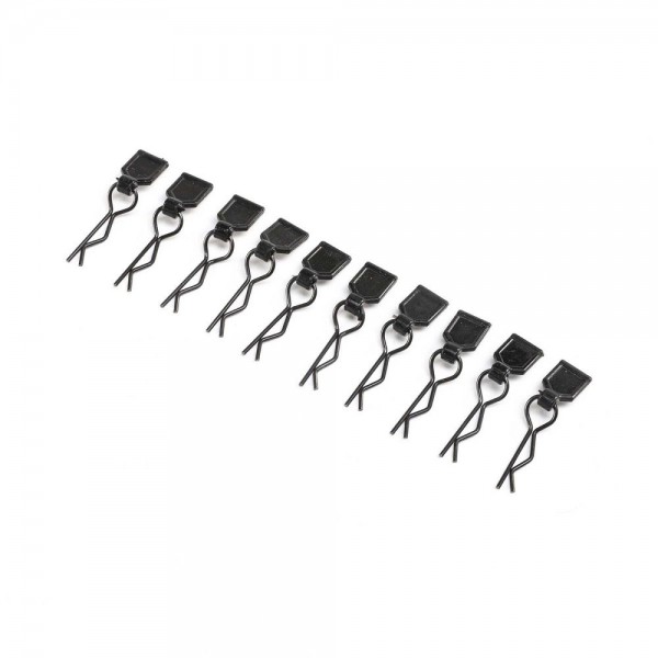 Losi Small Black LMT Body Clips (10)
