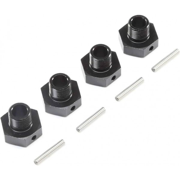 Losi 20mm Wheel Hexes and Pins, BLK (4): Super Baja Rey