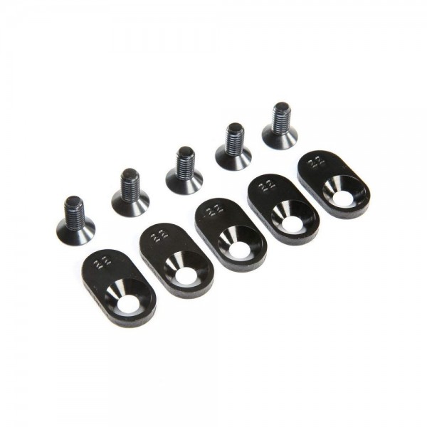 Losi Engine Mount Insert and Screws 22T, Black (5ive-T 2.0) (5)
