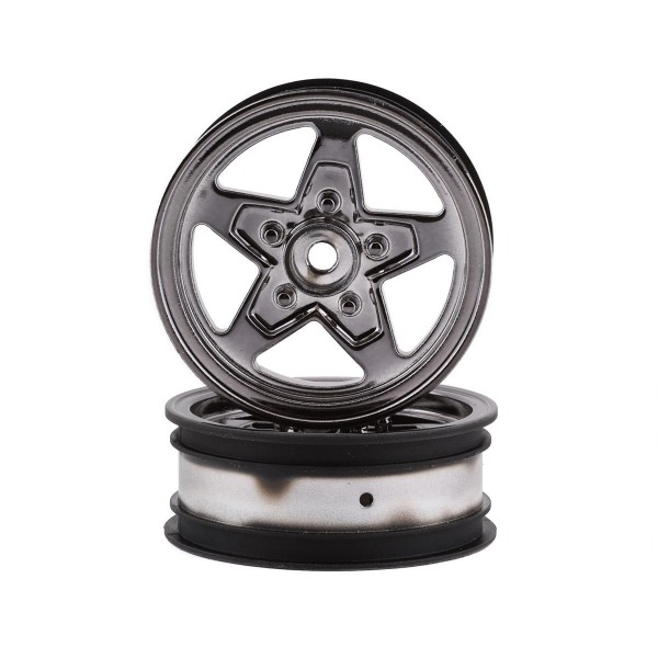 Losi 22S Drag Front Wheel, Black Chrome (2)
