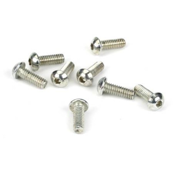 Losi Button Head Screws, 5-40x3/8" (8)