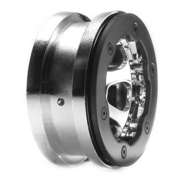 Losi Chrome 2.2" Beadlock Wheels with Rings (CCR)