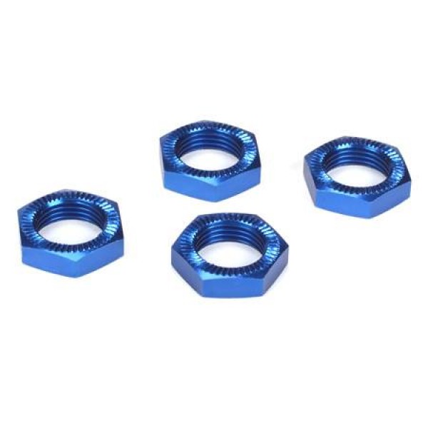 Losi Wheel Nuts, Blue Anodized (5IVE-T/MINI WRC) (4)