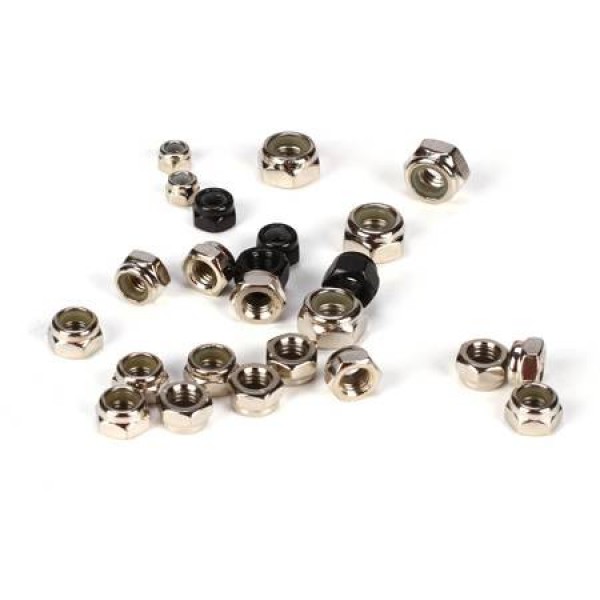 Losi Lock Nut Assortment (3,4,5,6mm) (5IVE-T/MINI WRC) (24)