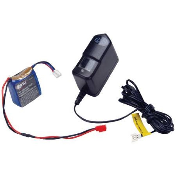 Losi 7.4V 600mAh 2S2P LiPo & Charger Combo