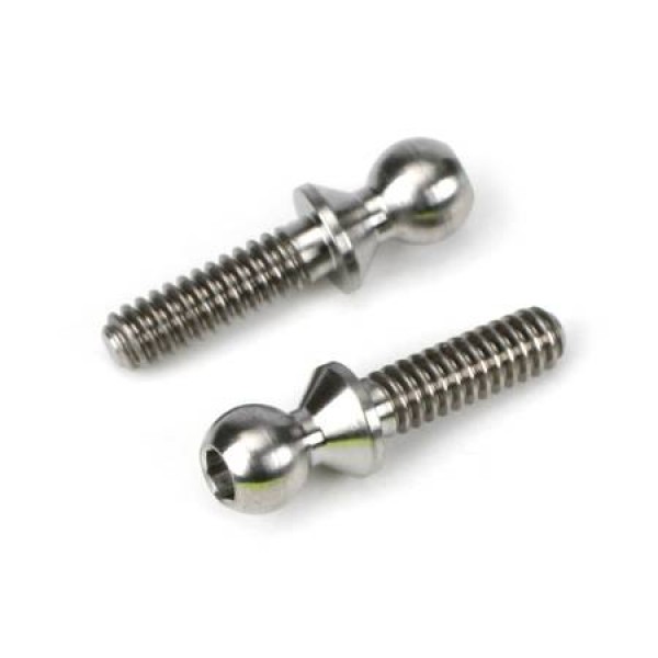 Lunsford Racing Broached Titanium Ball Studs, 4.3mm x 4-40" (2)