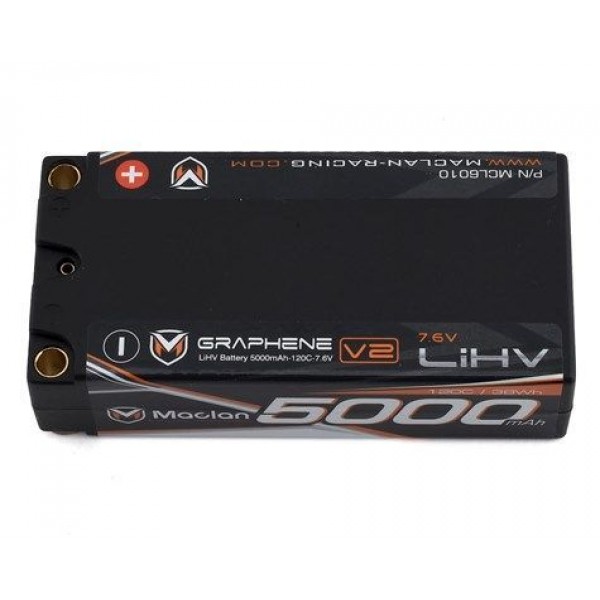 Maclan HV Race Formula Graphene V2 2S Shorty LiPo Battery (7.6V/5000mAh)