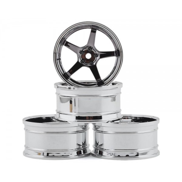 Max Speed Technologies MST GT Wheel Set, Changeable Offset, Black Chrome (4)