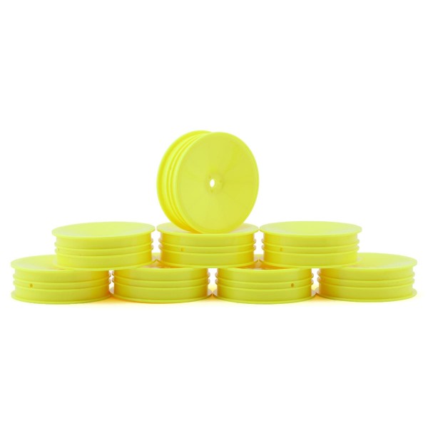 Mugen Seiki 2.2 Narrow Front Buggy Wheels, Yellow (12mm Hex) (8)