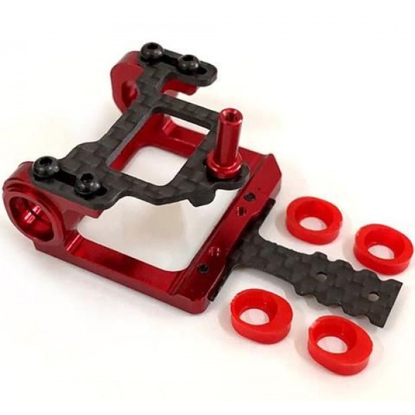 NEXX Racing Aluminum LCG 98-102mm Square Motor Mount, Red (Mini-Z 2WD)