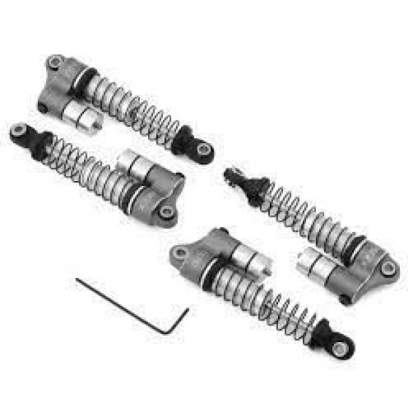 NEXX Racing Traxxas 1/18 TRX-4M Reservoir Aluminum Threaded Oil-Filled Shocks (4) (Gun Metal)