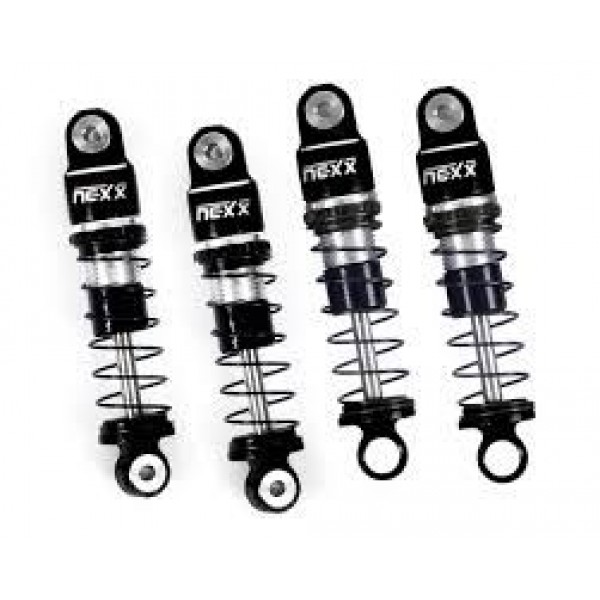 NEXX Racing Losi Micro-B Pre-Assembled Aluminum Oil-Filled Shocks (Black) (4) (Front & Rear)