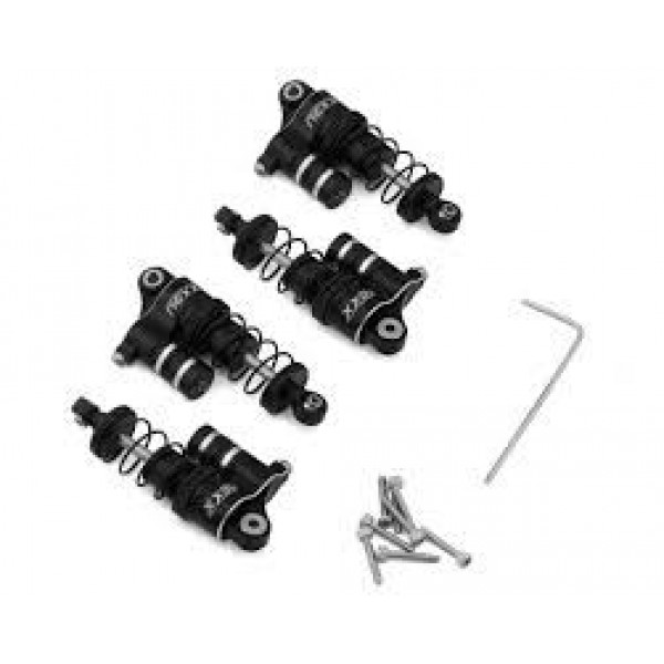 NEXX Racing Losi Micro-B Aluminum Oil-Filled Threaded Reservoir Shocks (Black) (4)