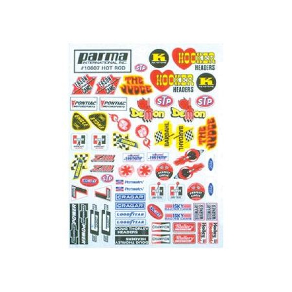 10607 Decal Sheet Medium Hot Rod