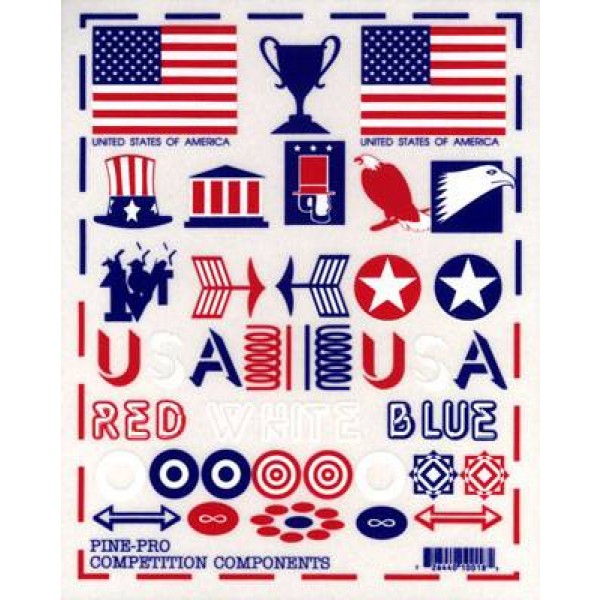 Pine-Pro Patriotic Decal Set