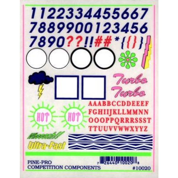 10020 Numbers & Letters Decal